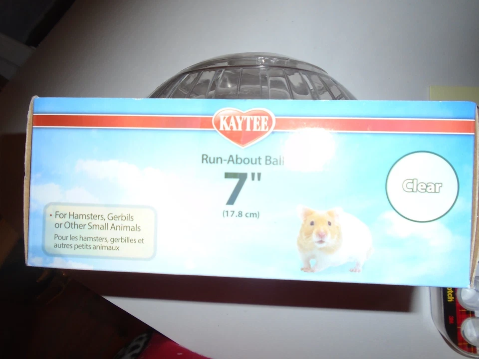 Kaytee 7-Inch Run-About Exercise Ball For Pet Hamsters,Gerbils etc, Clear - Image 2 of 4