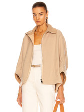Nwt Chloe Knit Collar Cape Jacket - Nomad Beige - Us 12 Fr 44 - Msrp $1,895