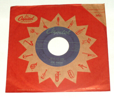 45 RPM GENE VINCENT & HIS BLUE CAPS Lotta Lovin' Wear My Ring Capitol ...