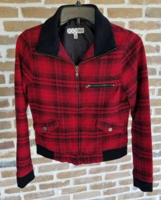 Vintage Vans Heavy Red & Black Plaid Flannel  Jacket Size Small