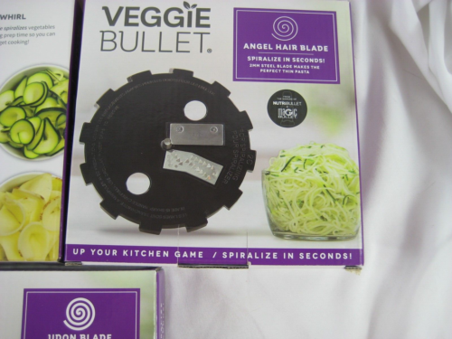 Lame accessoire Veggie Bullet lame de cheveux d'ange neuf dans son emballage spiraliser secondes - Photo 1 sur 4