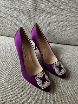 Manolo Blahnik Hangisi 37.5 | eBay