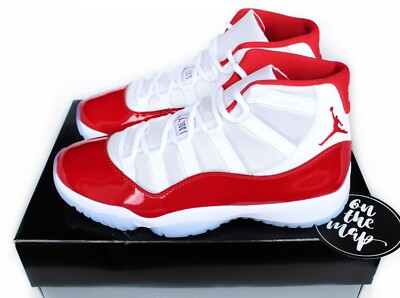 Nike Air Jordan 11 Retro Cherry Red White UK 5 9 10 11 12 US