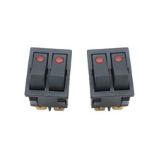 2Pcs for Boat Rocker Switch AC 16A/250V 20A/125V Double Light 6 Pin SPST ON/O...