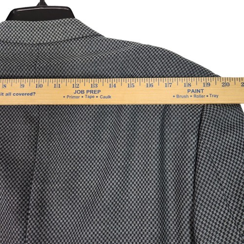 Armani Collezioni Blazer Uomo 44R Grigio Quadri 100% Lana Cappotto Sportivo Made in Italy - Foto 14 di 14