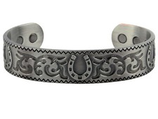 Chunky Copper with Pewter Finish Magnetic Bracelet/Bangle Rodeo Design 6 Magn...