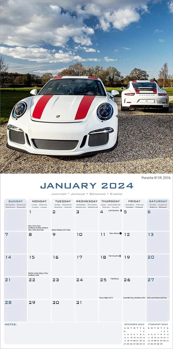 PORSCHE - 2024 WALL CALENDAR - BRAND NEW - 01860 | eBay