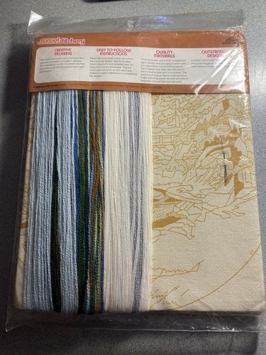 SUNSEY STITCHERY ""Winterschneefall"" Vintage brandneu - Bild 2 von 2