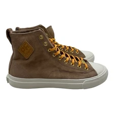 PF Flyers Shoes Size Men's 7 Women's 8.5 Beige Suede Leather Hightop Sneakers Hi