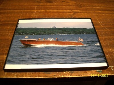 1998 29 ft HACKERCRAFT built boat  on Lake Geneva  wall art lake house decor