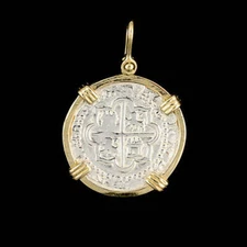 Atocha Sunken Treasure Jewelry - Medium Pieces of 8 Silver Coin Pendant