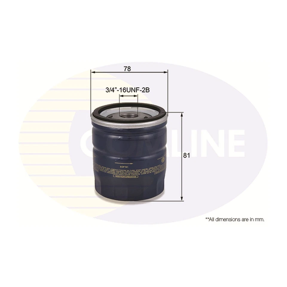 For Ford C-Max MK2 1.0 EcoBoost Genuine Comline Spin-On Engine Oil Filter - Image 3 of 4