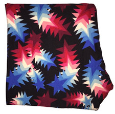 NWT LuLaRoe TC AMERICANA July 4th BLACK Leggings Red White  Blue SHOOTING STARS