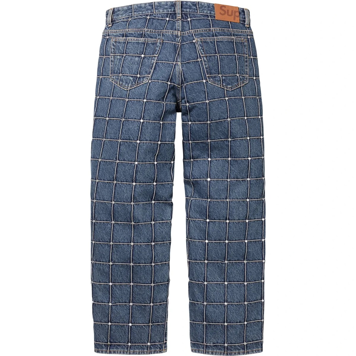 パンツ Supreme Flocked Loose Fit Jean Blue Supreme Flocked Loose Fit Jean 