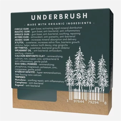 Organic MASTIC MINT Underbrush Remineralizing Chewing Gum For Teeth Protection~~ - Picture 7 of 19