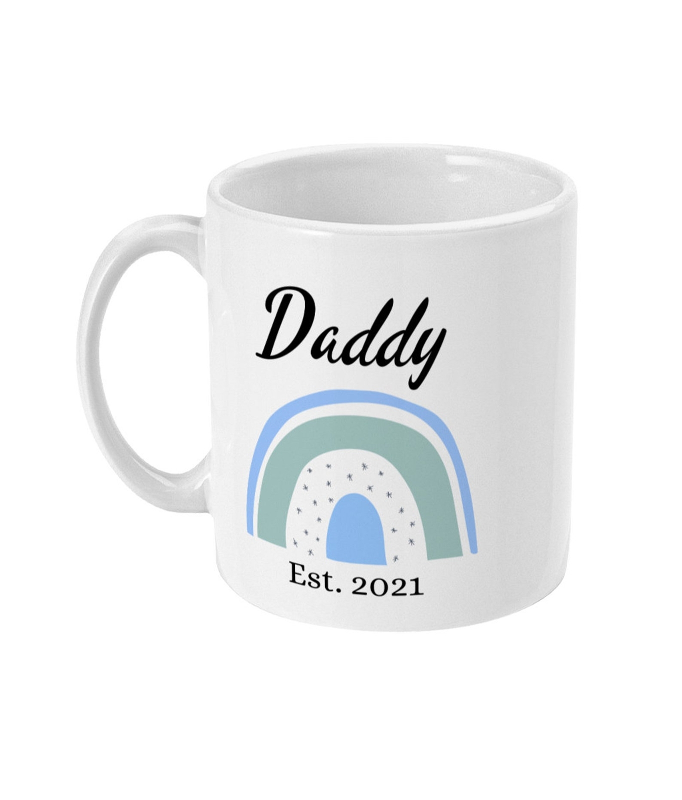 Daddy Est. Taza de café 2021 nueva regalo de papá regalo de padre papá 2021 regalo de padre 2021