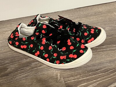 NWT Women's SO Redwood Sneakers Size 7.5  Cherries 7 1/2 memory foam cherry