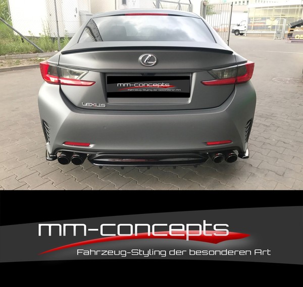 Cup Diffusor Ansatz Schwarz FüR Lexus RC Heckansatz Heck Rear Splitter MIT Vb-image
