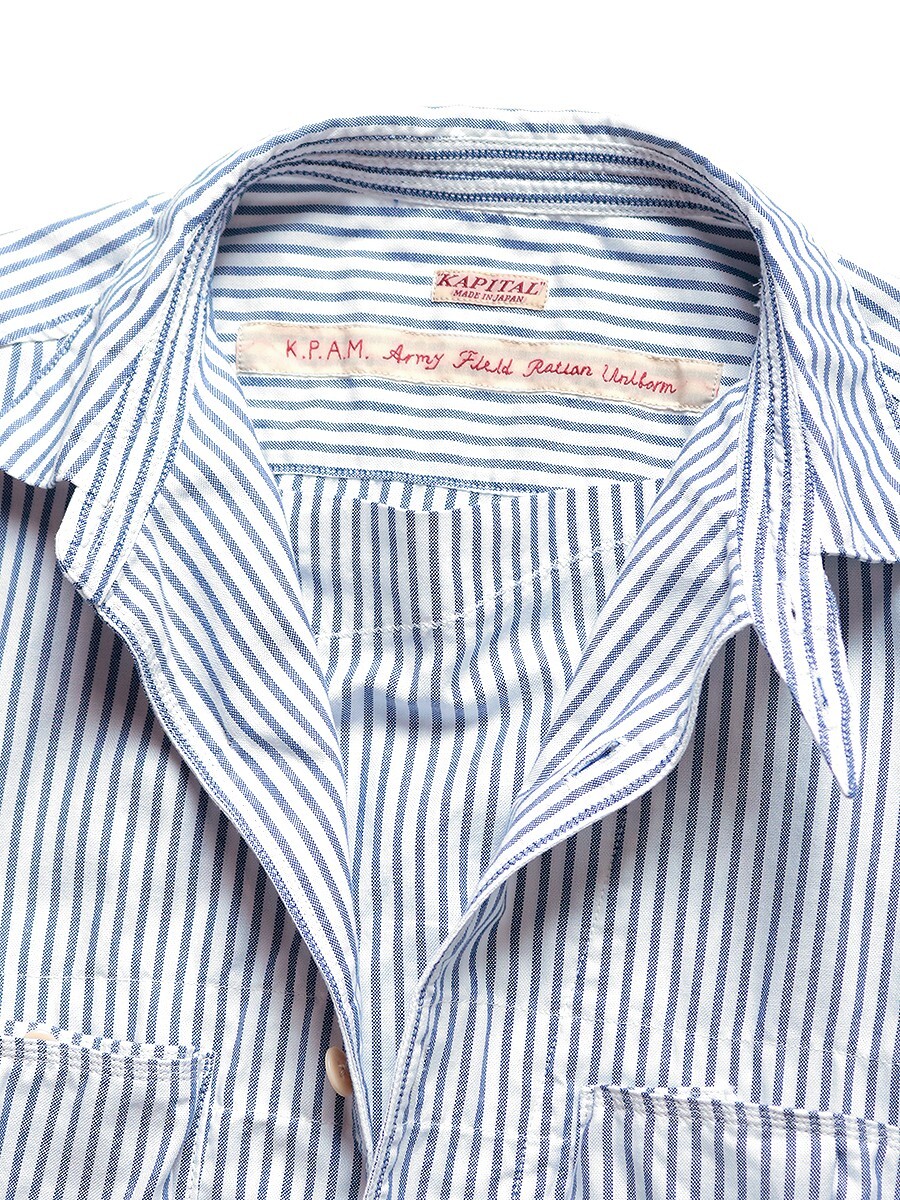 ASK availability First) KAPITAL OX Stripe Anorak Shirt from ASK availability First) KAPITAL OX Stripe Anorak Shirt from