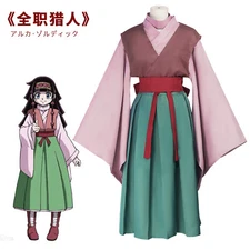 Anime HUNTER×HUNTER Alluka Zoldyck Costume Full Set Dress Long Sleeve Skirt Gift