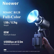 NEEWER MS60C RGB Full Color Outdoor Led Video COB Light 2700K-6500K APP Control 