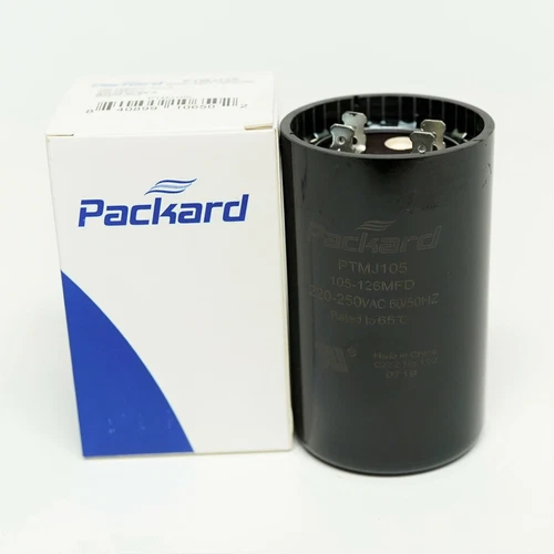 Packard PTMJ105 Motor Start Capacitor. 105-126 MFD UF / 220-250 VAC