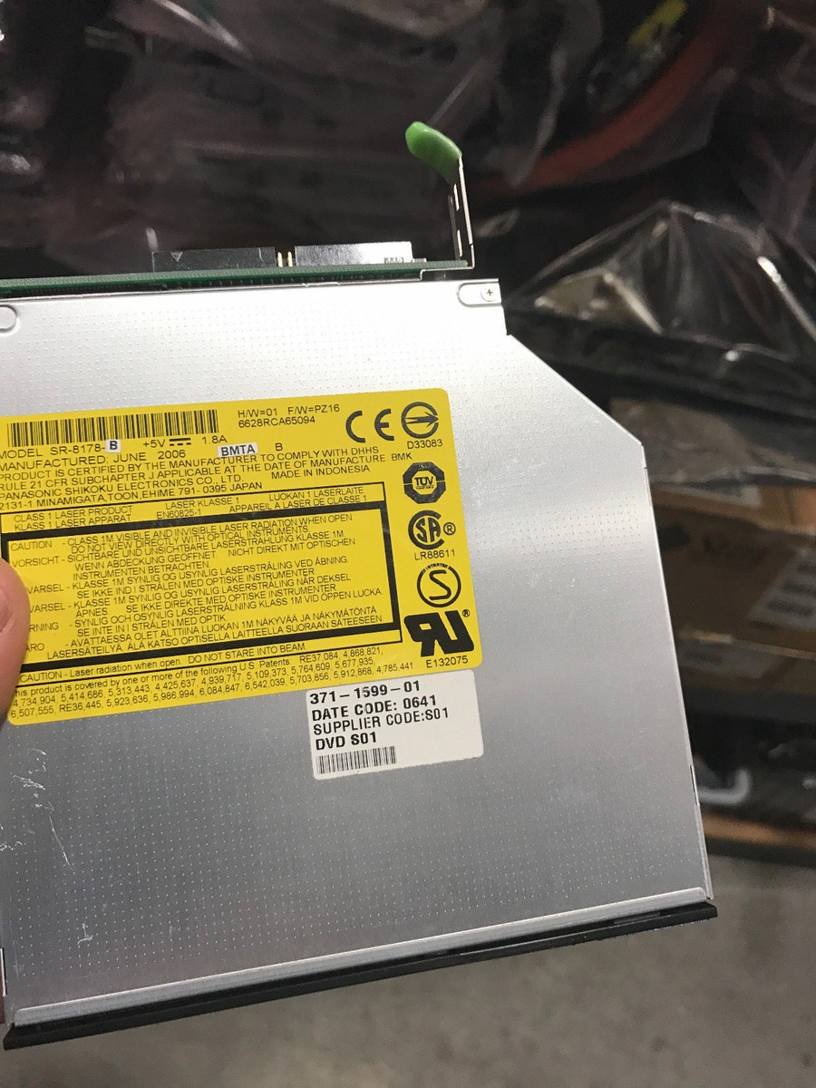 Sun Microsystems 8x DVD-ROM 24x 371-1599 371-1599-01 X8082A