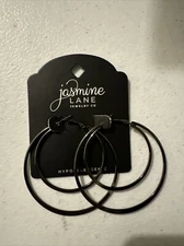 Jasmine Lane Jewelry Hypoallergenic Earrings, Hoops, NEW