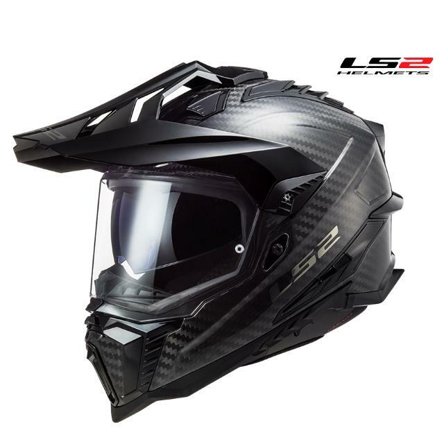 CASCO MOTO INTEGRALE IN CARBONIO LS2 MX701 EXPLORER C SOLID CARBON LUCIDO