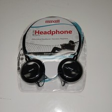 Maxell HP-200 Headphones Adjustable Headband Swivel Earcaps Brand New Sealed