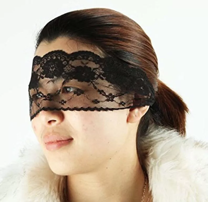 Black Sexy Lace Mask Veil, Sexy Lace Mask Blindfold