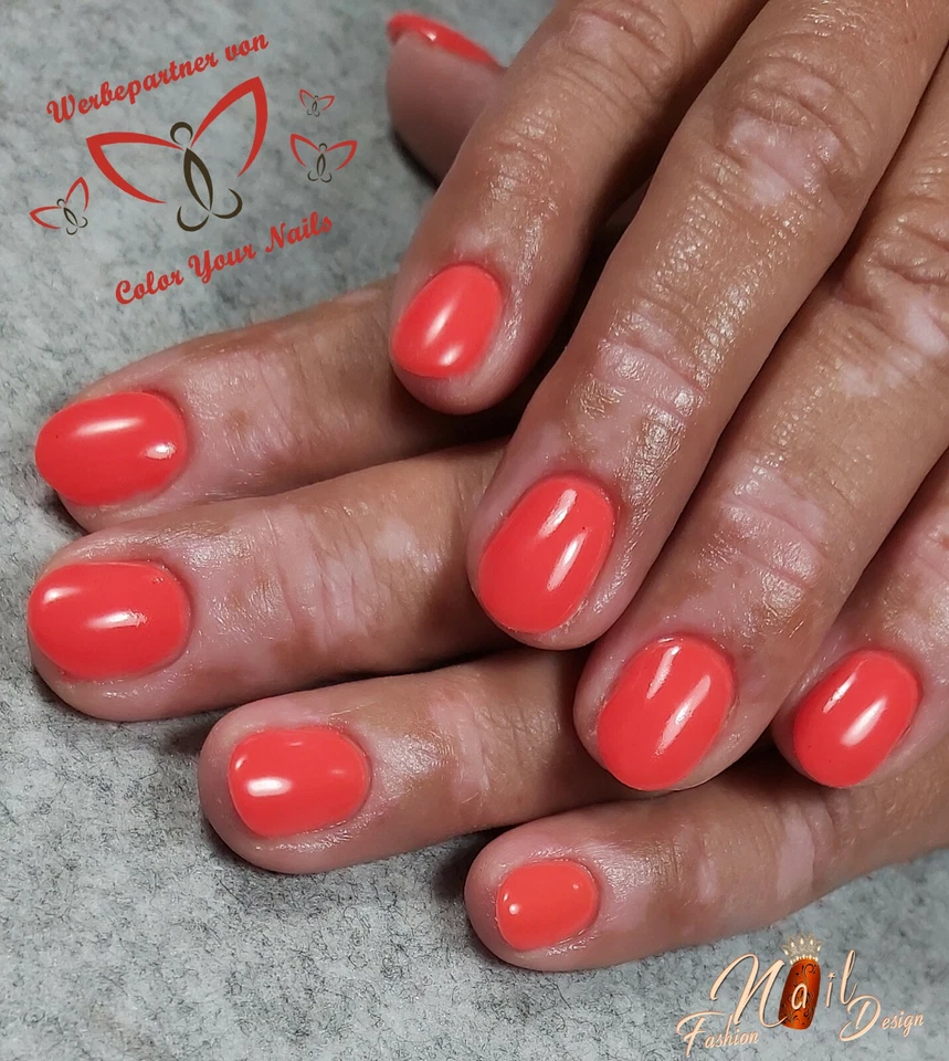 5g Premium NEON Farbgel Rot-Orange (128), hochdeckend, kein Aufrühren - Bild 3 von 3