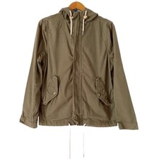 H M Divided Sage Army Green Full Zip Canvas Utility Jacket Size Small
