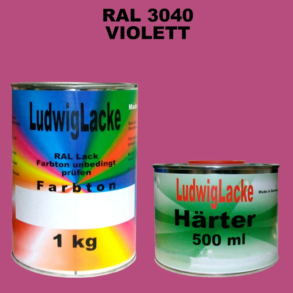 RAL 9016 Verkehrsweiß 1,5 kg SET Seidenmatt Lack & Härter Acryllack ohne Porto - Bild 2 von 4