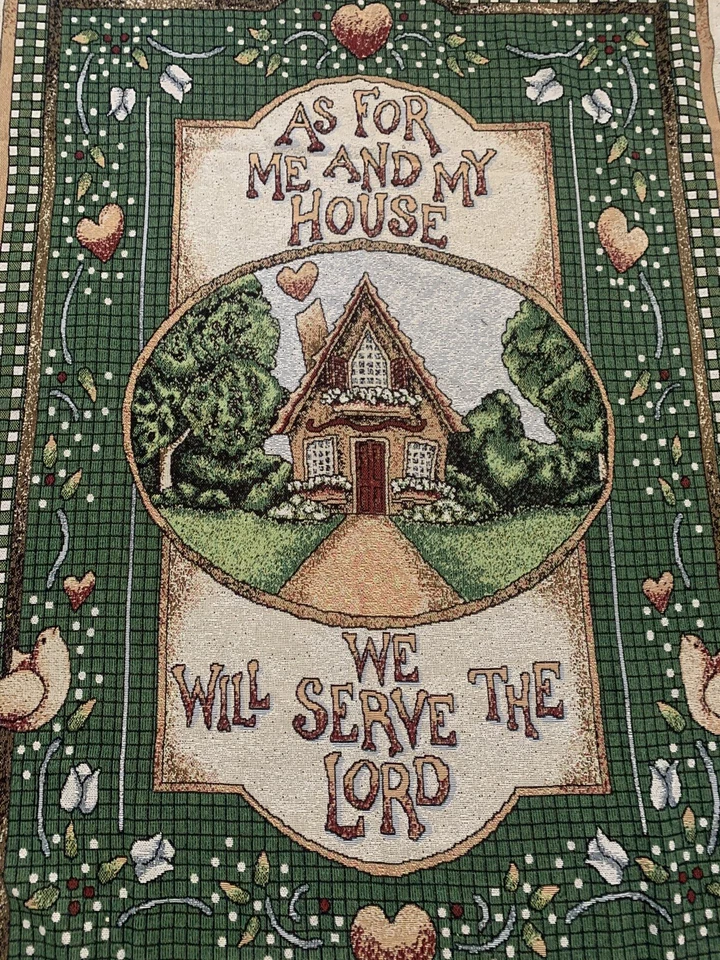 Throw Blanket/Wall Hanging "As For Me and My House We Will Serve The Lord" - Image 2 of 4