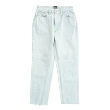 BDG Urban Outfitters Mom High Rise Jeans Womens Size 25 Light Wash Denim Raw Hem