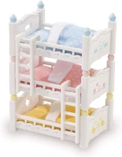 Calico Critters Triple Baby Bunk Beds - Dollhouse Furniture Set for Ages 3+ 