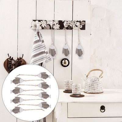 8pcs Holzfischanhänger Hawaii Style Hanging Decor Decor Hängende Origination
