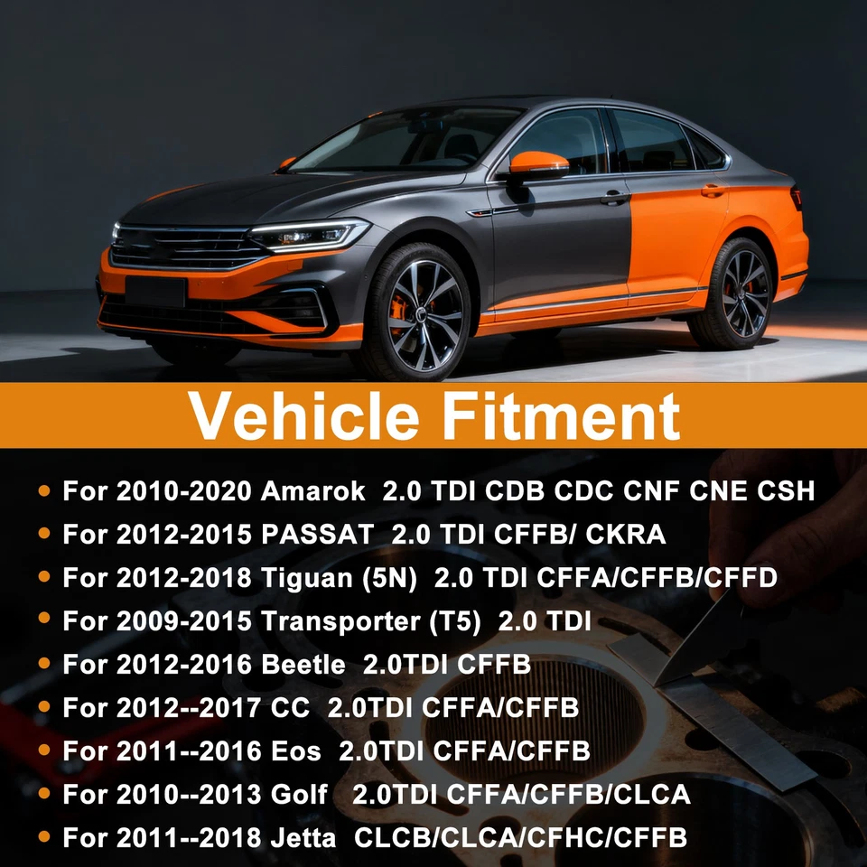 Cylinder Block Set STD Fit For 2010-20 VW Amarok Passat 2.0L Diesel CDB CDC CNE - Image 2 of 4