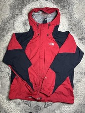The North Face HyVent Waterproof Hooded Jacket Red Black Lightweight Shell