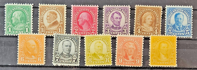 US Stamp Sc 632-4, 635-42, American Presidents Set,  MNH F/VF CV$27.90 (G189)