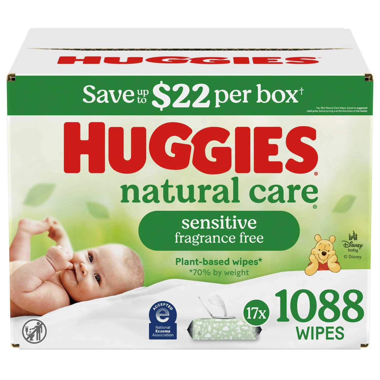 Huggies Natural Care Sensitive Baby Wipes, Fragrance Free, 17 pk., 1088 Wipes
Opens in a new window