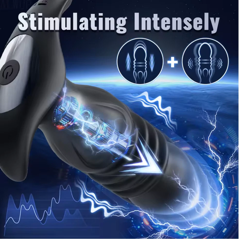 Consolador vibrador masajeador de próstata juguetes sexuales para hombres mujeres Foto 3 de 4