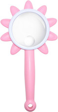 Kids Magnifying Glass Handheld Reading Magnifier for Children Student 10X Pink M