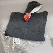 New Coney Island Girls' Sherpa Lined Soft Fleece Zip Up Hoodie Size 7/8