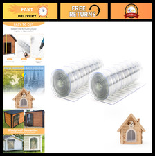 Durable Clear PVC Dog House Door Flap - 2 Pcs, 27.5 x 12 Inches, Pet Door Access