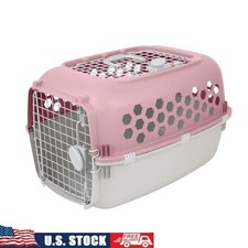 2-Door Portable Plastic Dog Kennel Travel Crate W/ Ventilation Heavy Duty New