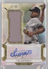 2018 Topps Triple Threads Single Jumbo Relics 7/99 Luis Severino Auto 1u3