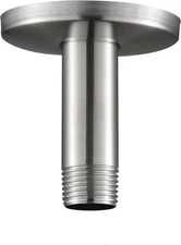 Shower Arm with Flange, 3 in Brushed Nickel Ceiling Mount Replacement Rain Showe