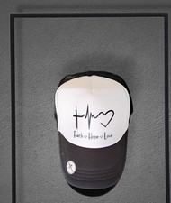 Faith Hope Love Christian Trucker Hat Black/W...
